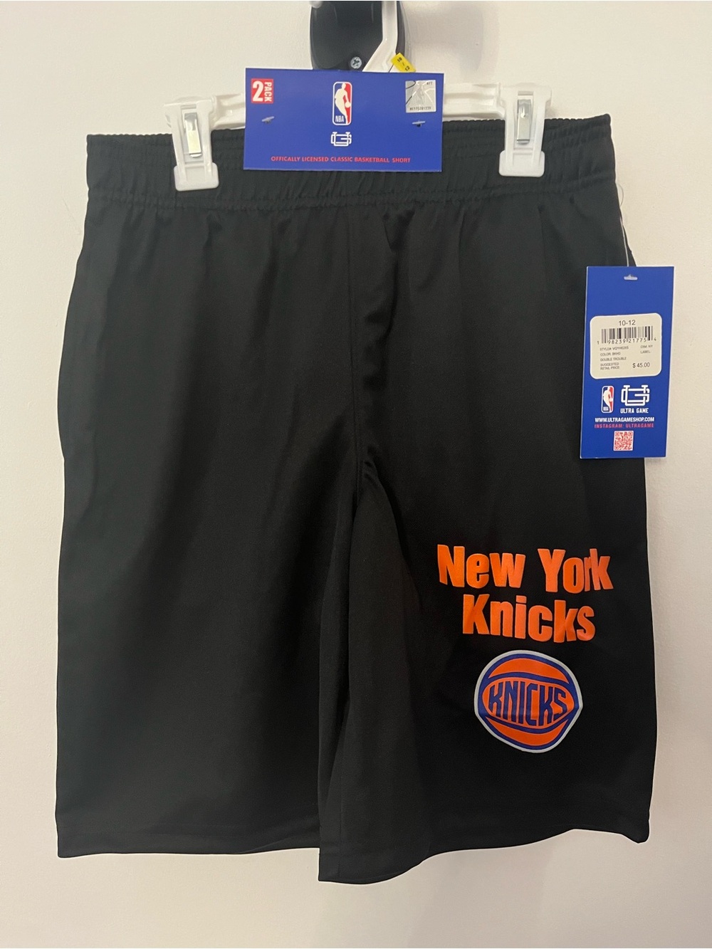 NWT New York Knicks Youth 2 Pack Basketball Shorts Sz 10-12